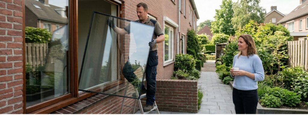 Isolatieruit wordt geplaatst