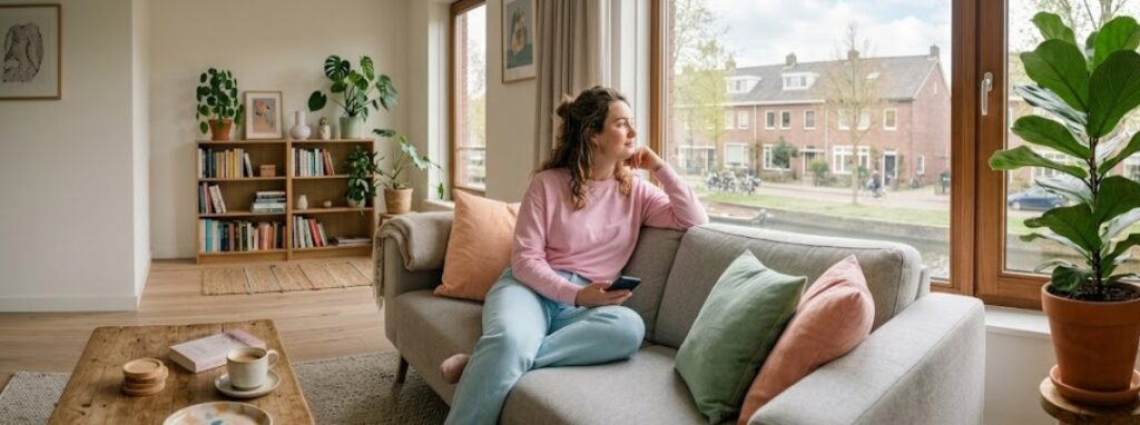 Vrouw op de bank